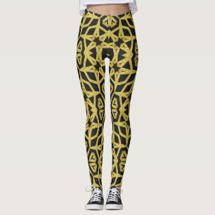Leggings Motifs noirs et d'or ♥ Funky Tribe II