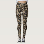 Leggings Motifs noirs et dorés modernes<br><div class="desc">Ces leggings modernes et tendance ont un arrière - plan noir avec des crackles dorées.</div>