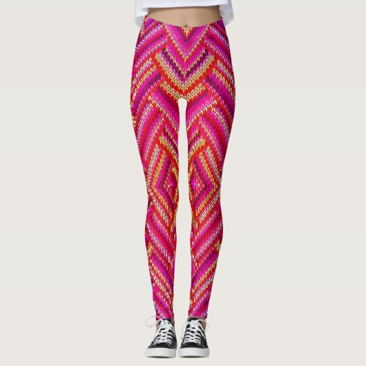Leggings Motifs ondulés colorés (Devant)