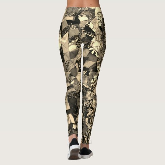 LEGGINGS MOTIFS POLYNESIAN SEPIA (Dos)