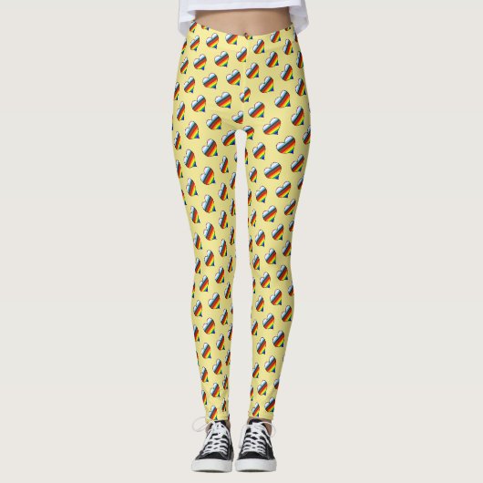Leggings Motifs Rainbow Heart (Devant)