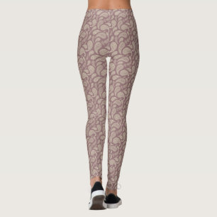 Leggings Motifs Redwood-Cream Paisley