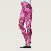 Leggings Motifs rose roses et violets (Gauche)