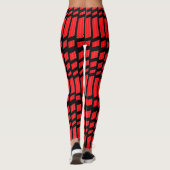 Leggings Motifs rouges Designer (Dos)