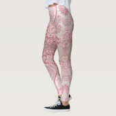 Leggings Motifs tourbillonnants et complexes en dentelle ro (Gauche)