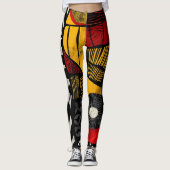 Leggings Motifs tribaux africains (Devant)