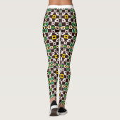 Leggings Motifs tribaux hexagonaux tendance (Dos)
