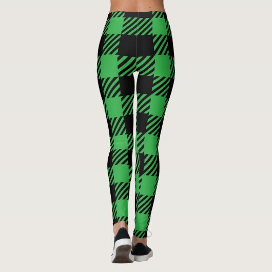 Leggings Motifs Vertes Et Noirs (Dos)