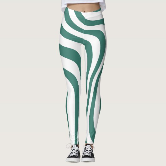 Leggings motifs verts et blancs (Devant)