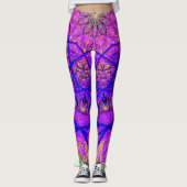 Leggings Motifs violets lumineux (Devant)