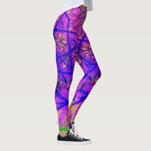 Leggings Motifs violets lumineux