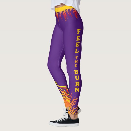 Leggings Motivation de la condition physique DEEP PURPLE (Gauche)
