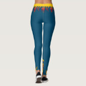 Leggings Motivation de la condition physique OCEAN BLEU (Dos)