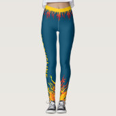 Leggings Motivation de la condition physique OCEAN BLEU (Devant)