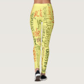 Leggings Motivation Mots #2 pour une action positive (Dos)