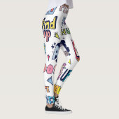 Leggings Mots en argot anglais, lettres de gribouillis (Droite)