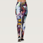 Leggings Mots Graffiti colorés (Dos)