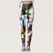 Leggings Mots Graffiti colorés (Devant)