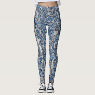 Leggings Moudlark brisé de lustre bleu à la jambe