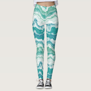 Leggings mousse de mer marbrée :