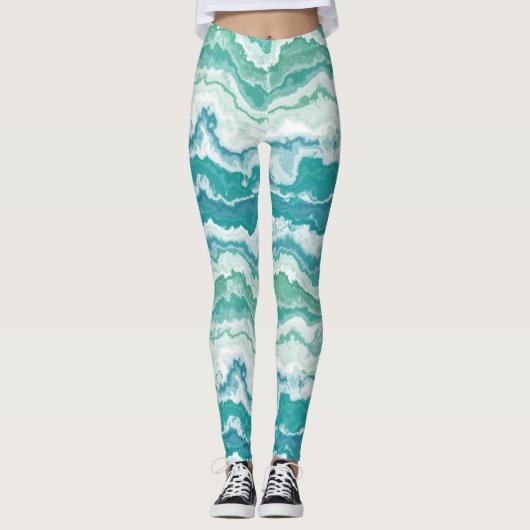 Leggings mousse de mer marbrée : (Devant)
