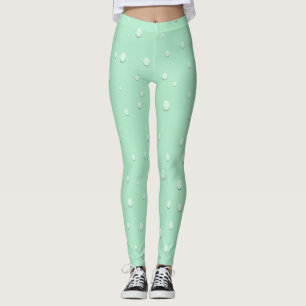 Leggings Mousse de mer vert avec gouttelettes d'eau Regarde