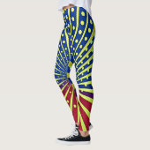 Leggings Mouvement vibrant radiant pointillé, (Gauche)