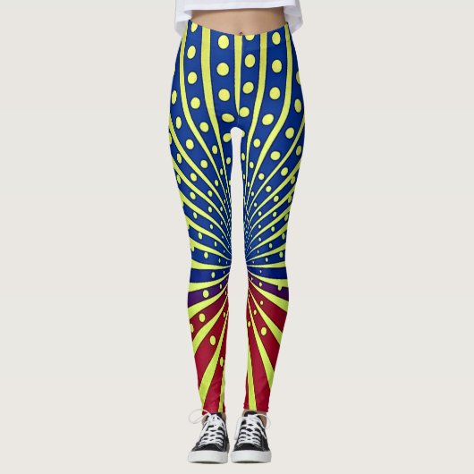 Leggings Mouvement vibrant radiant pointillé, (Devant)