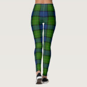 Leggings Muir Moore écossais vert bleu plaid (Dos)