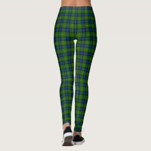 Leggings Muir Moore tartan vert bleu plaid
