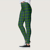 Leggings Muir Moore tartan vert bleu plaid (Gauche)
