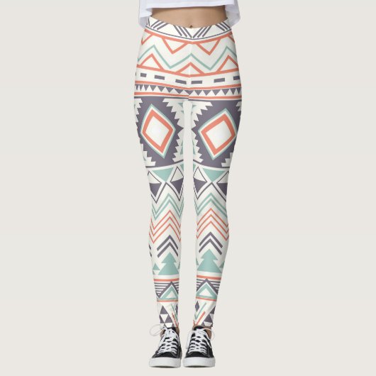 Leggings Multi Aztec Pastel Femmes (Devant)