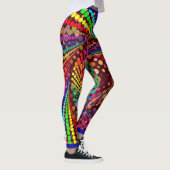 Leggings Multi-couleur Abstrait avec mode bleue (Droite)