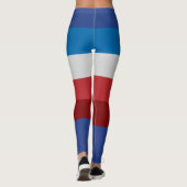 Leggings Multicolor 4 juillet rétro moderne rayé (Dos)