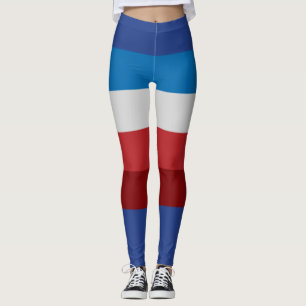 Leggings Multicolor 4 juillet rétro moderne rayé