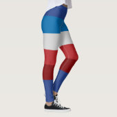 Leggings Multicolor 4 juillet rétro moderne rayé (Droite)