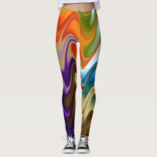 Leggings Multicolor Abstrait
