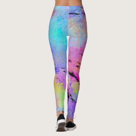 Leggings Multicolor Abstrait (Dos)