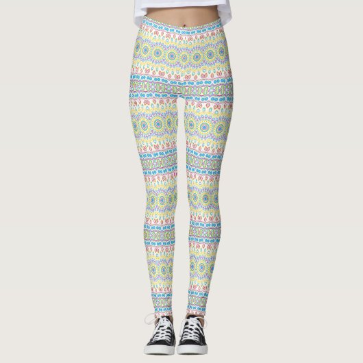 Leggings Multicolor coloré Mandala Motif (Devant)