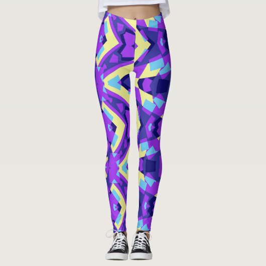 Leggings Multicolor dynamique abstrait "Ratti_Creative_Arts (Devant)