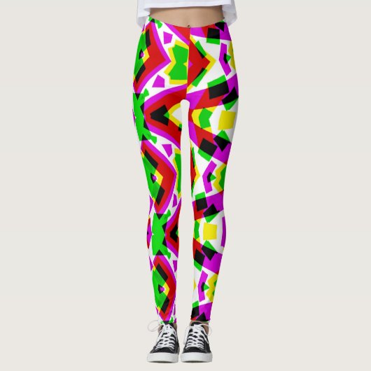 Leggings Multicolor dynamique abstrait "Ratti_Creative_Arts (Devant)