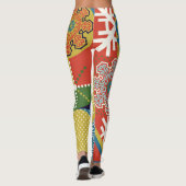 Leggings Multicolor Géométrique : Arrière - plan local de f (Dos)