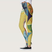 Leggings Multicolor Géométrique : Arrière - plan local de f (Gauche)
