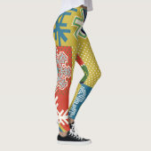 Leggings Multicolor Géométrique : Arrière - plan local de f (Droite)