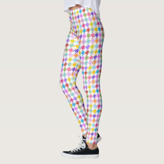 Leggings Multicolor Houndstooth+Motif Rpt blanc (Gauche)