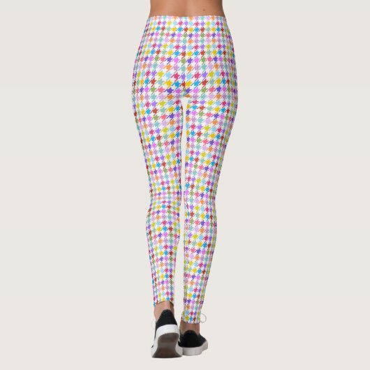 Leggings Multicolor Houndstooth+Motif Sml blanc (Dos)