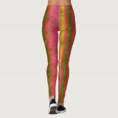 Leggings Multicolor Stripes avec Faux Gold Stars (Dos)