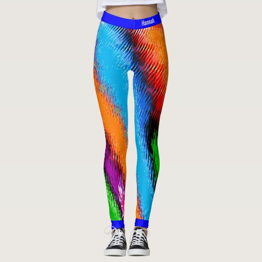 Leggings Multicolore Abstrait (Devant)