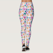 Leggings multicolore Beau motif à fleurs élégant (Dos)