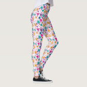 Leggings multicolore Beau motif à fleurs élégant (Droite)